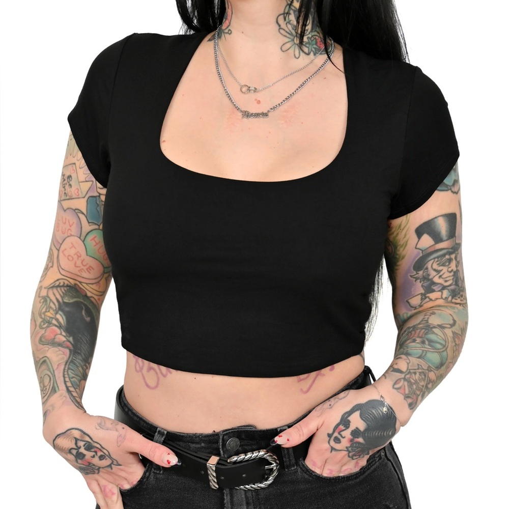 FOXBLOOD BABY CROP TEE SIZE SMALL